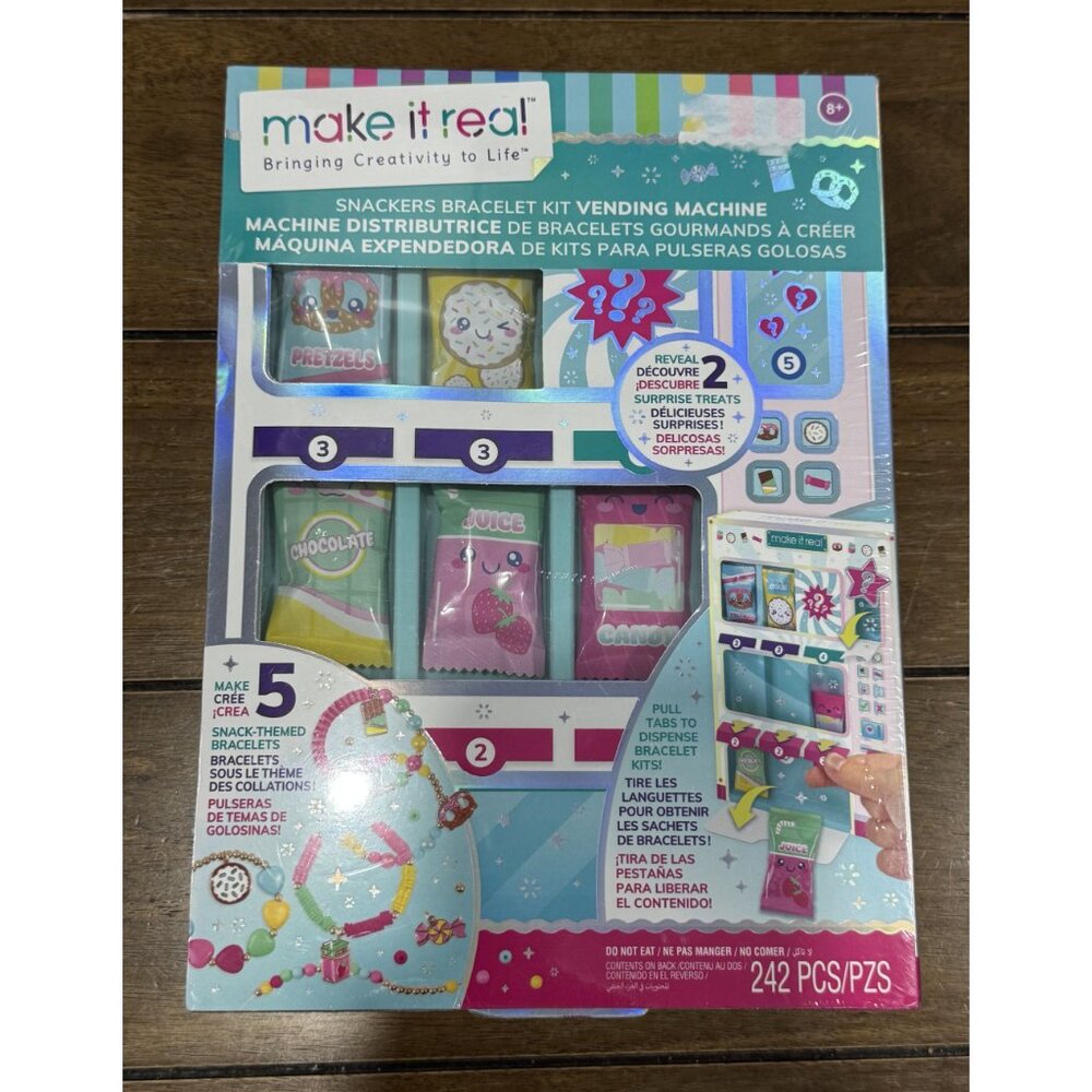 MAKE IT REAL Bringing Creativity to Life, Snackers Bracelet Kit Vending Machine - Picture 4 of 5